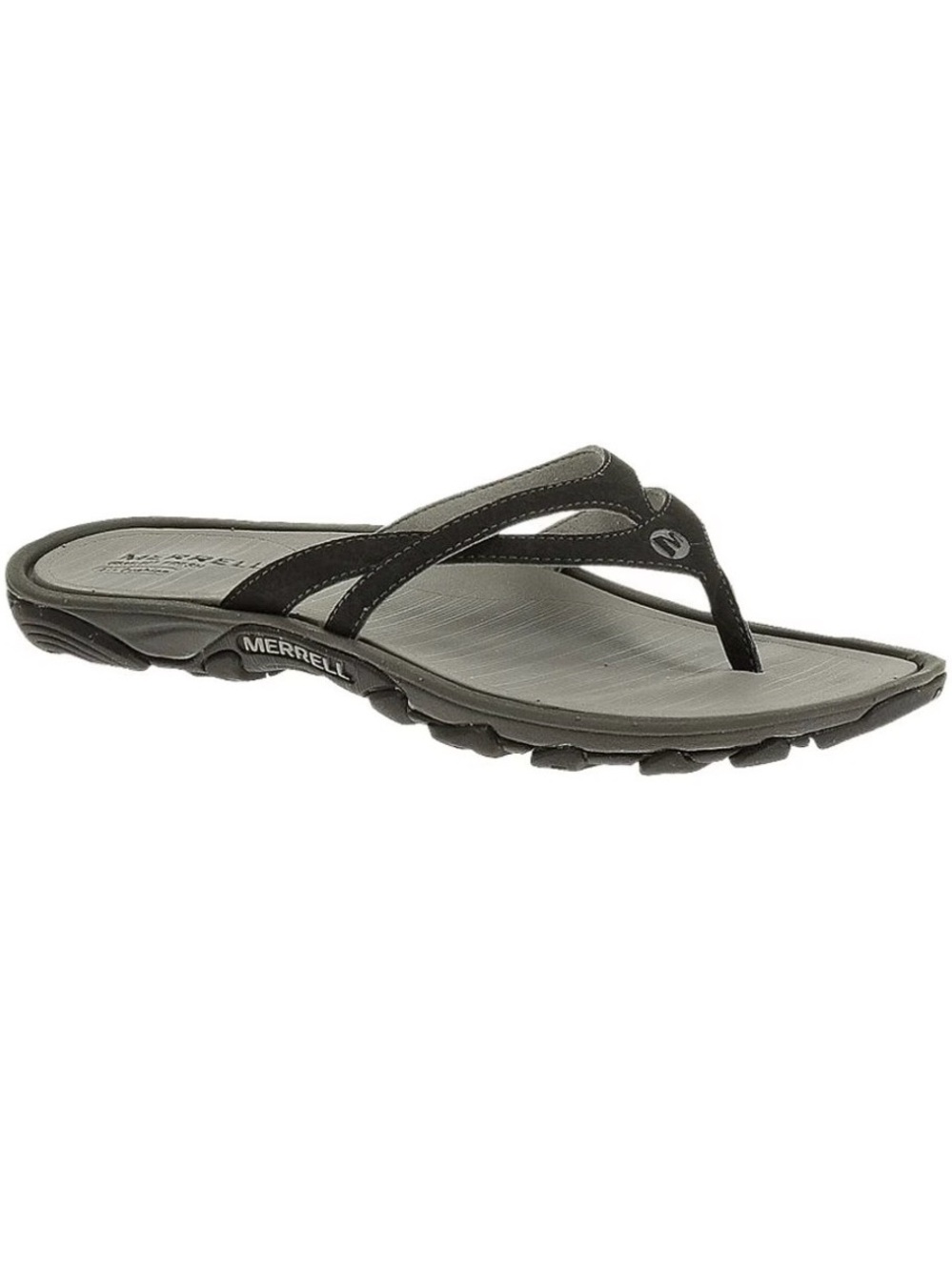 Merrell Gray and Black Women's Flip-Flop Sandals